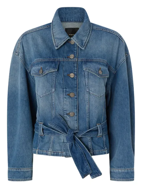 PINKO belted denim jacket