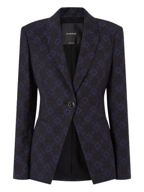 PINKO chamarra con botones y estampado geométrico