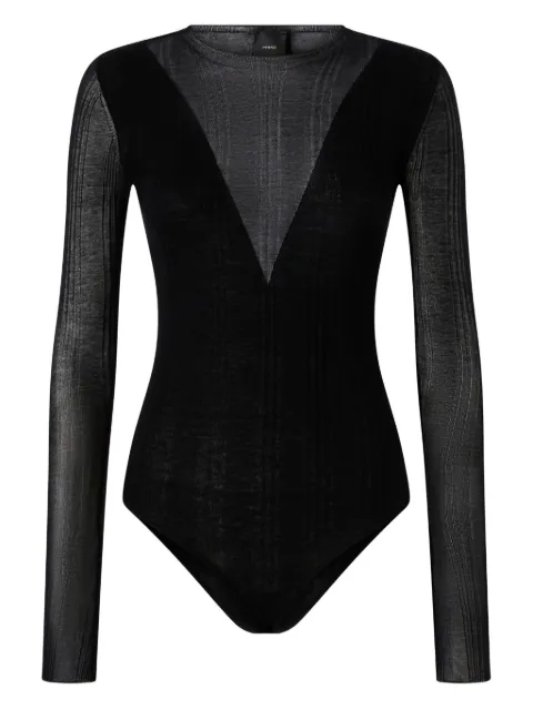 PINKO V-neck long-sleeve bodysuit