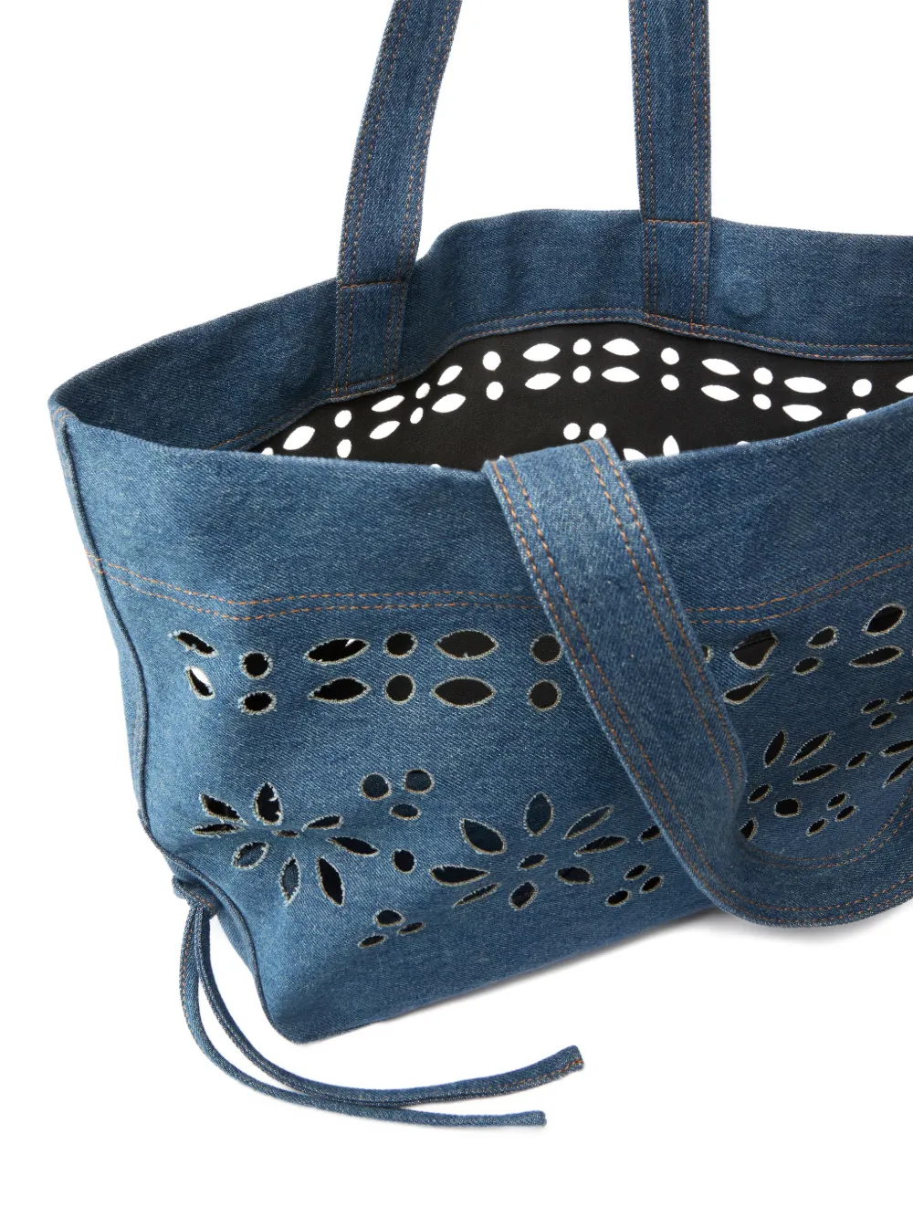 PINKO Shopper met bloemenprint Blauw