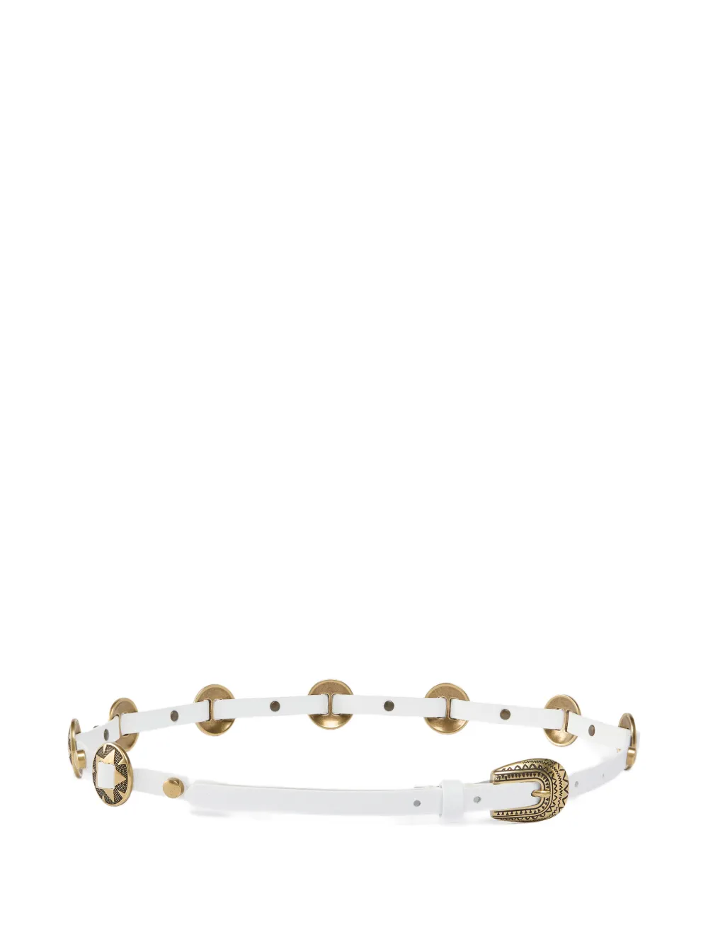 PINKO stud embellished leather belt - Wit
