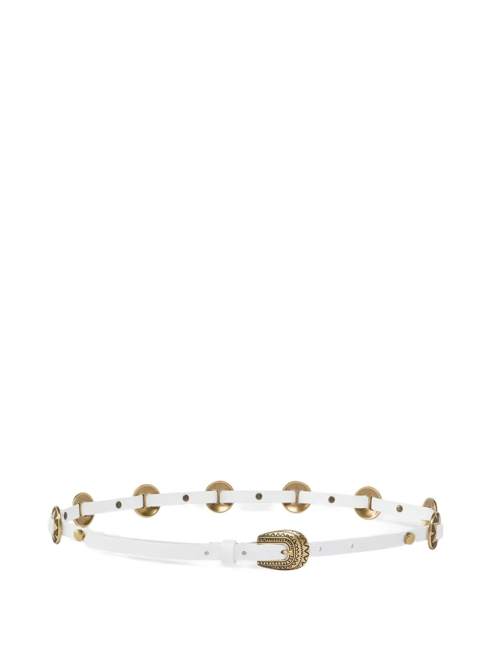 PINKO stud embellished leather belt - Bianco
