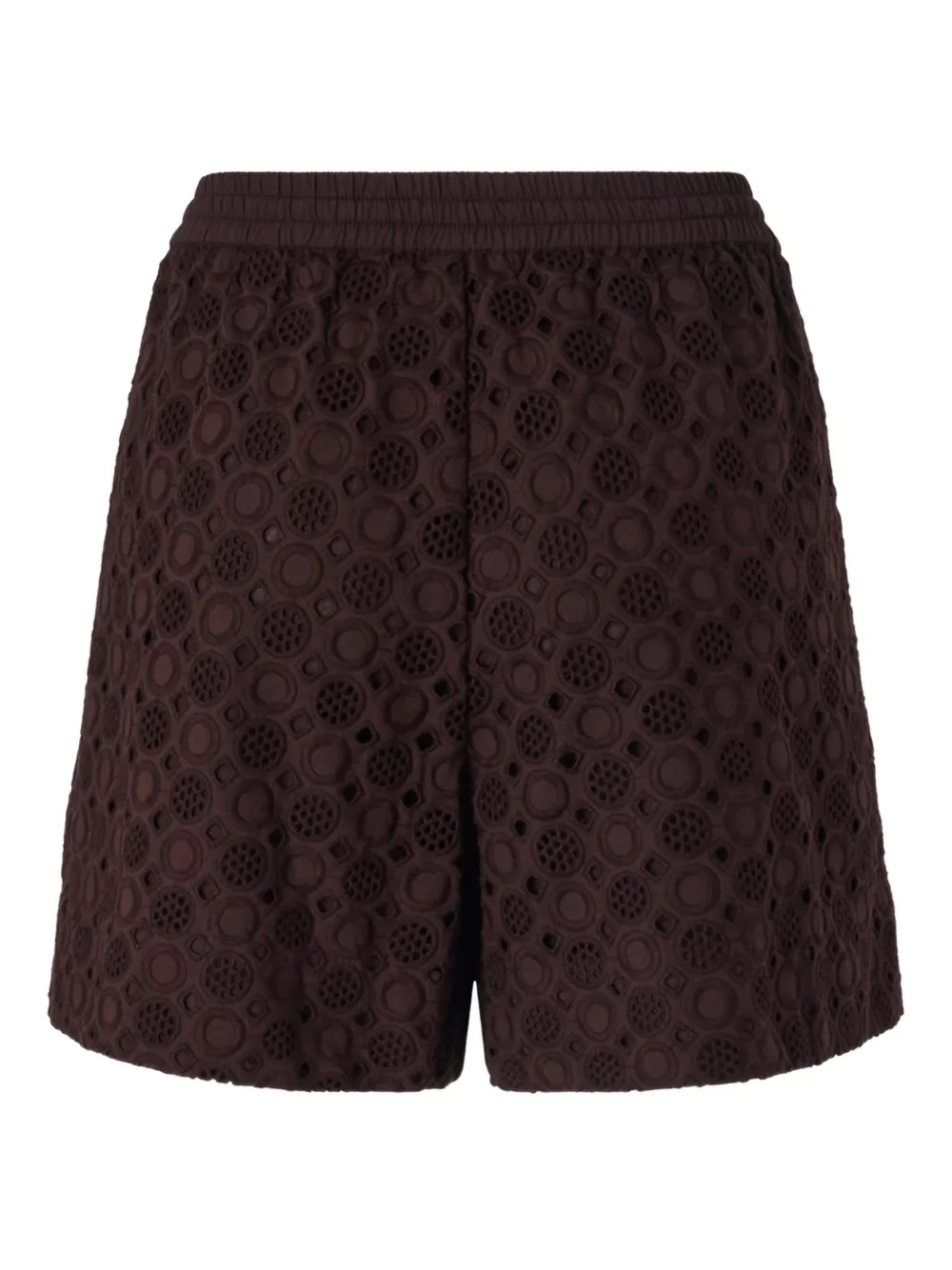 PINKO Shorts met opengewerkte print Bruin