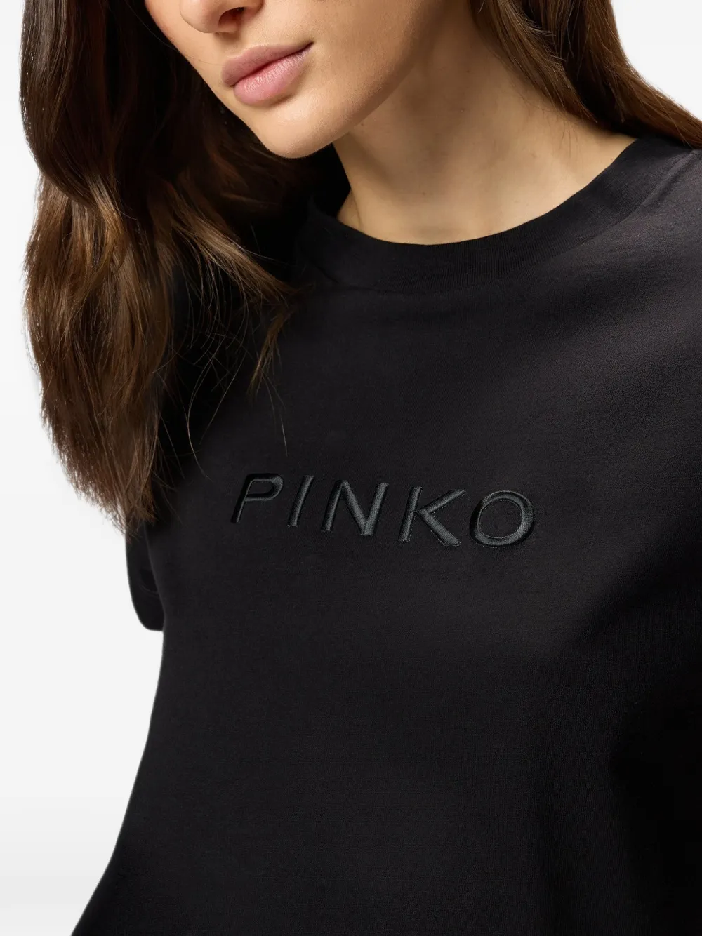 PINKO T-shirt met logo Zwart