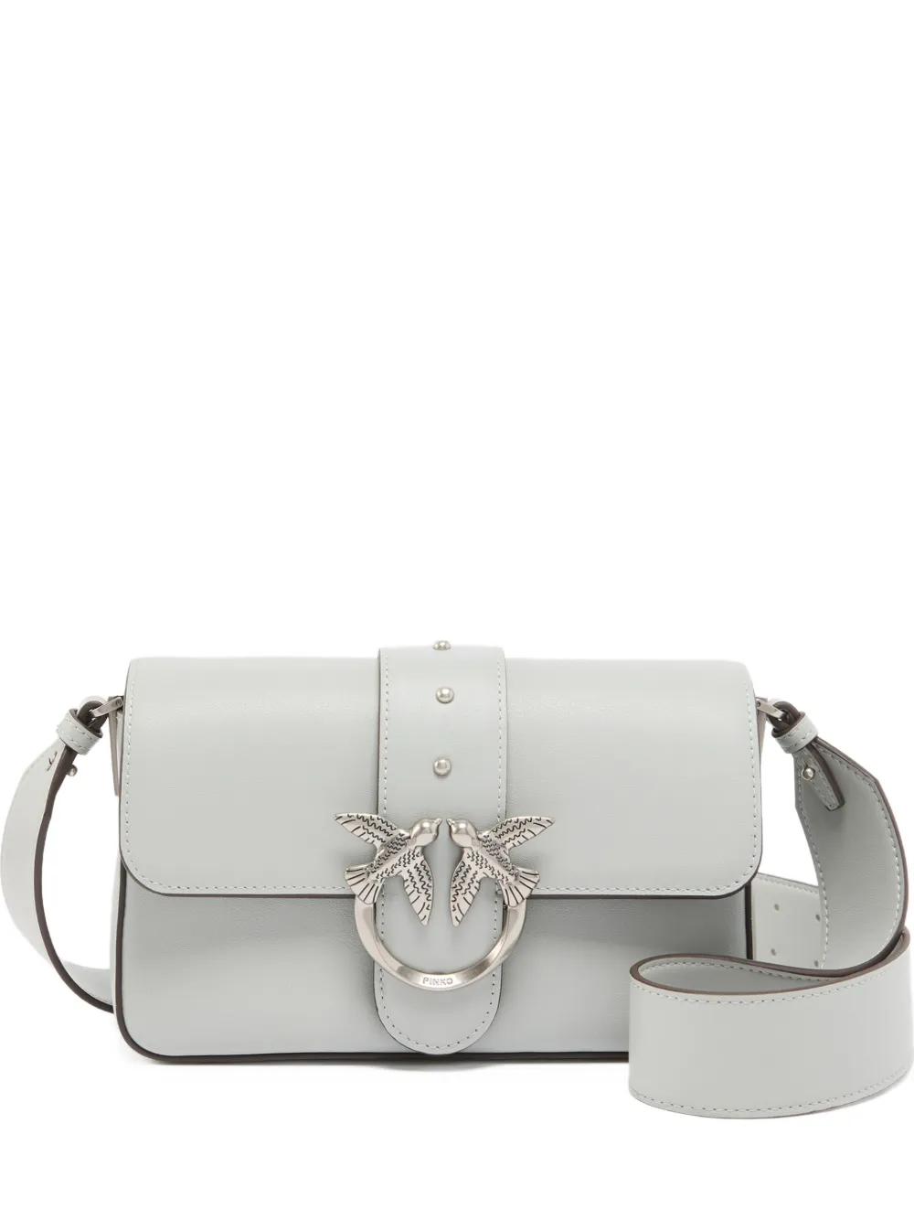 Pinko Mini Love Shoulder Bag In Gray