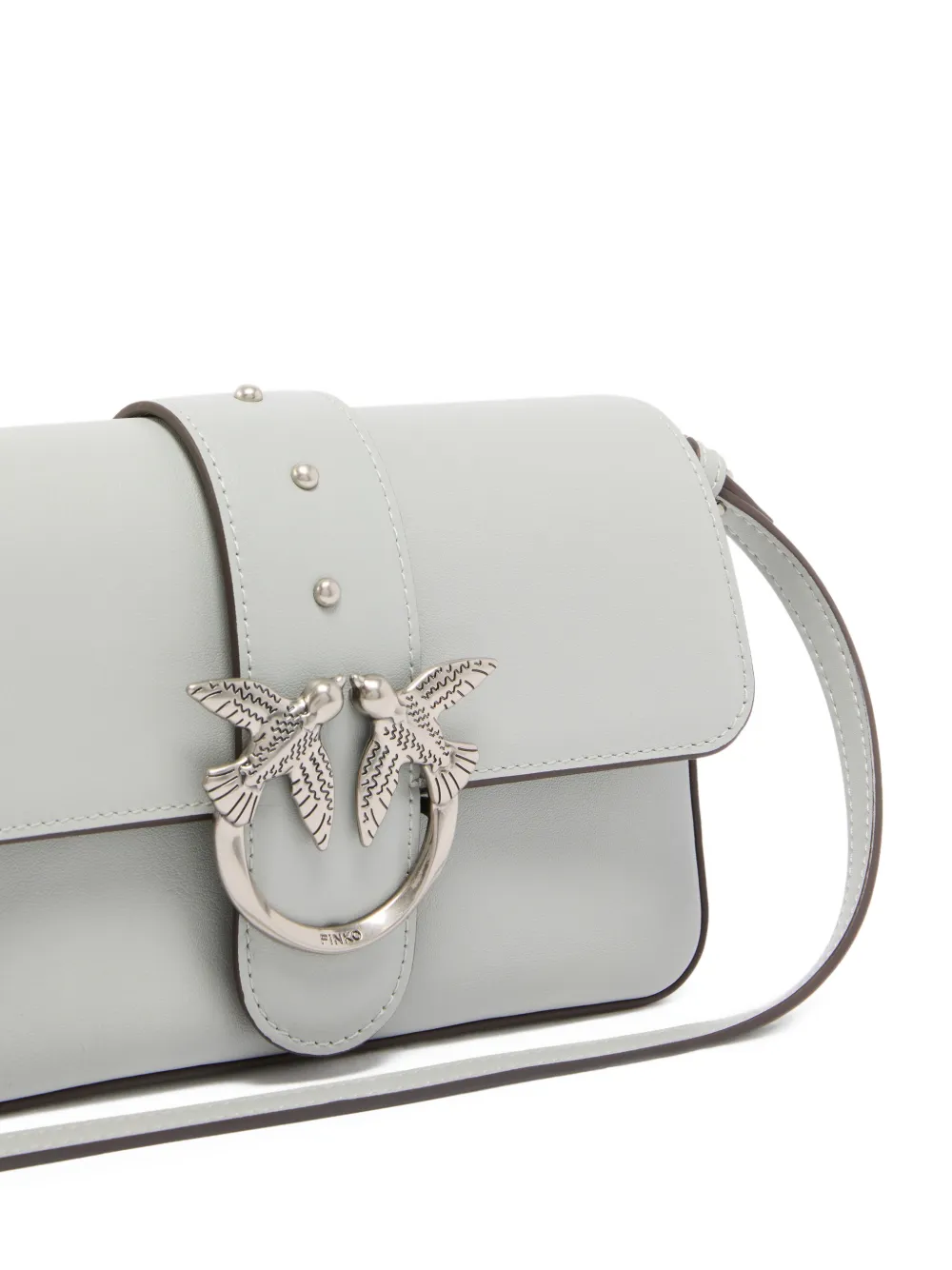 Pinko Mini Love Shoulder Bag In Gray