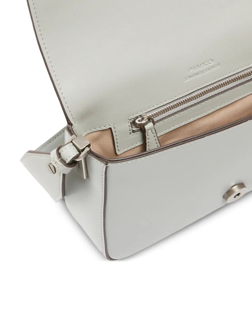 Pinko Mini Love Shoulder Bag In Gray