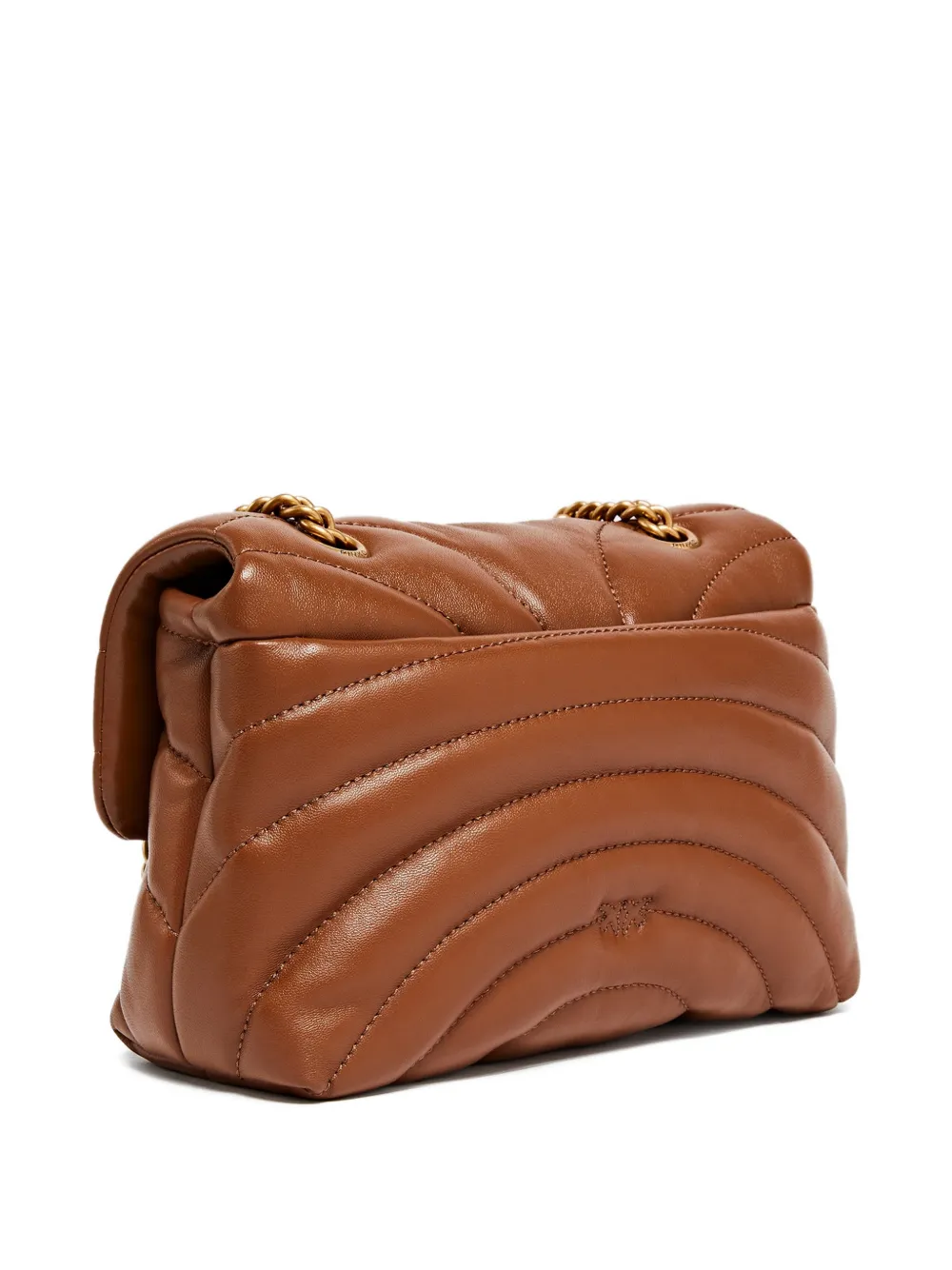 PINKO Love Bag Puff Butterfly nappaleren mini-crossbodytas Bruin