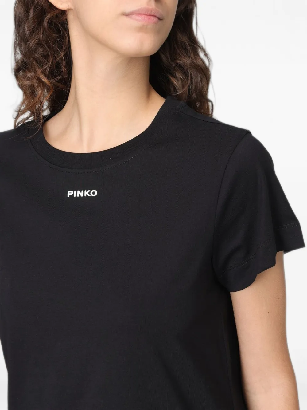 PINKO T-shirt met logo Zwart