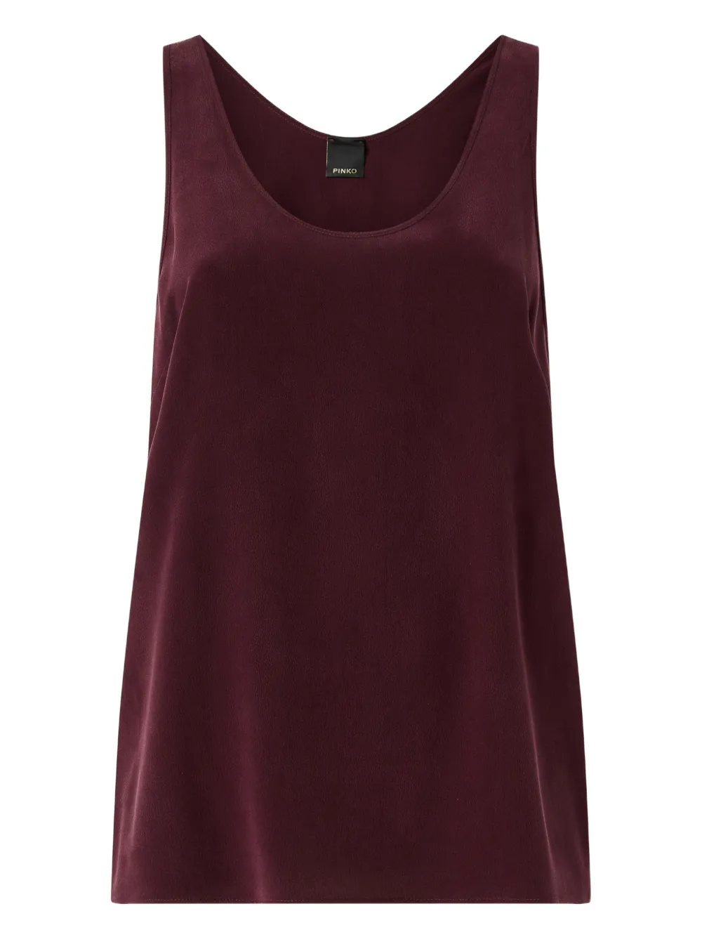 PINKO Top in seta con scollo a V - Rosso