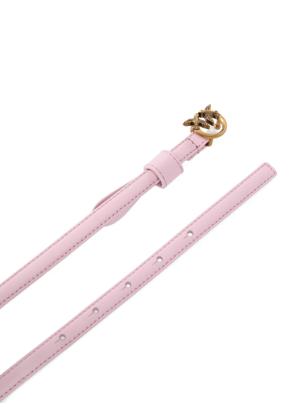 PINKO Smalle riem met Love Birds gesp Roze
