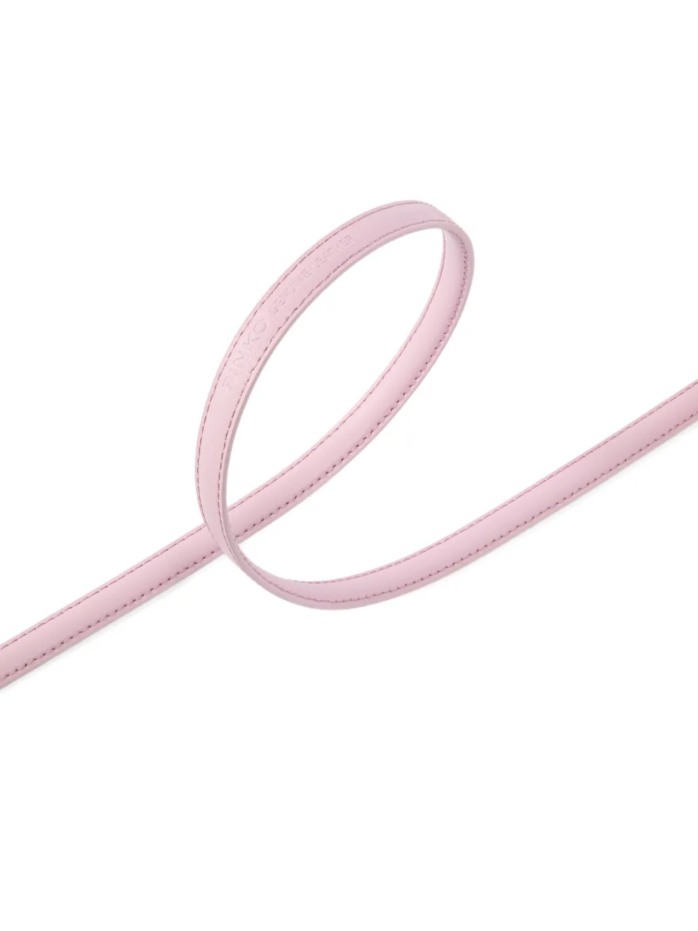 PINKO Smalle riem met Love Birds gesp Roze