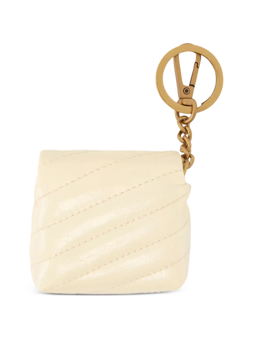 PINKO Love AirPods leren hoesje Beige