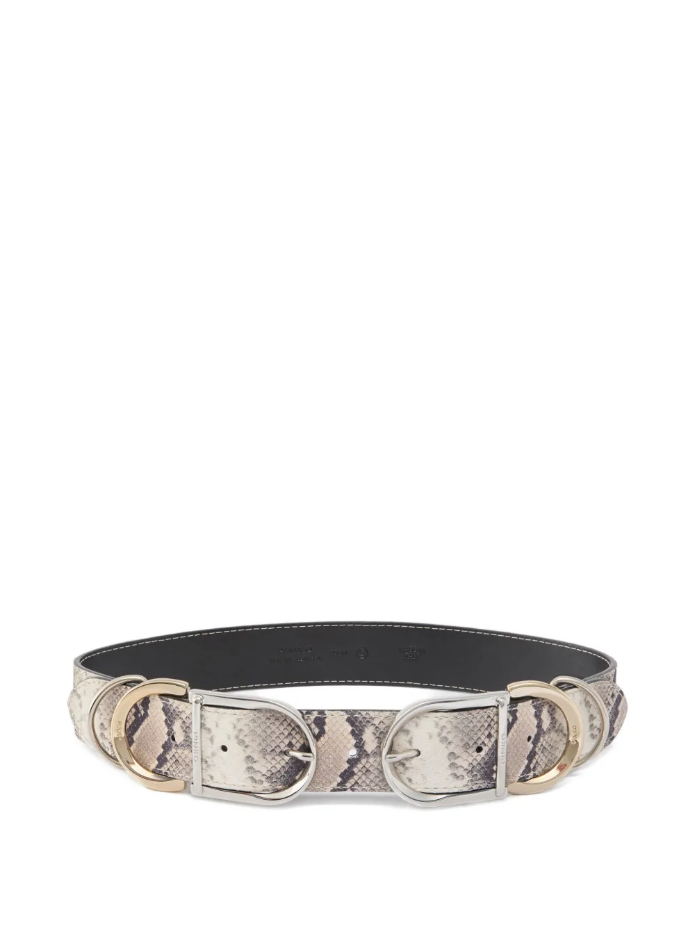 PINKO snakeskin buckle belt - Toni neutri