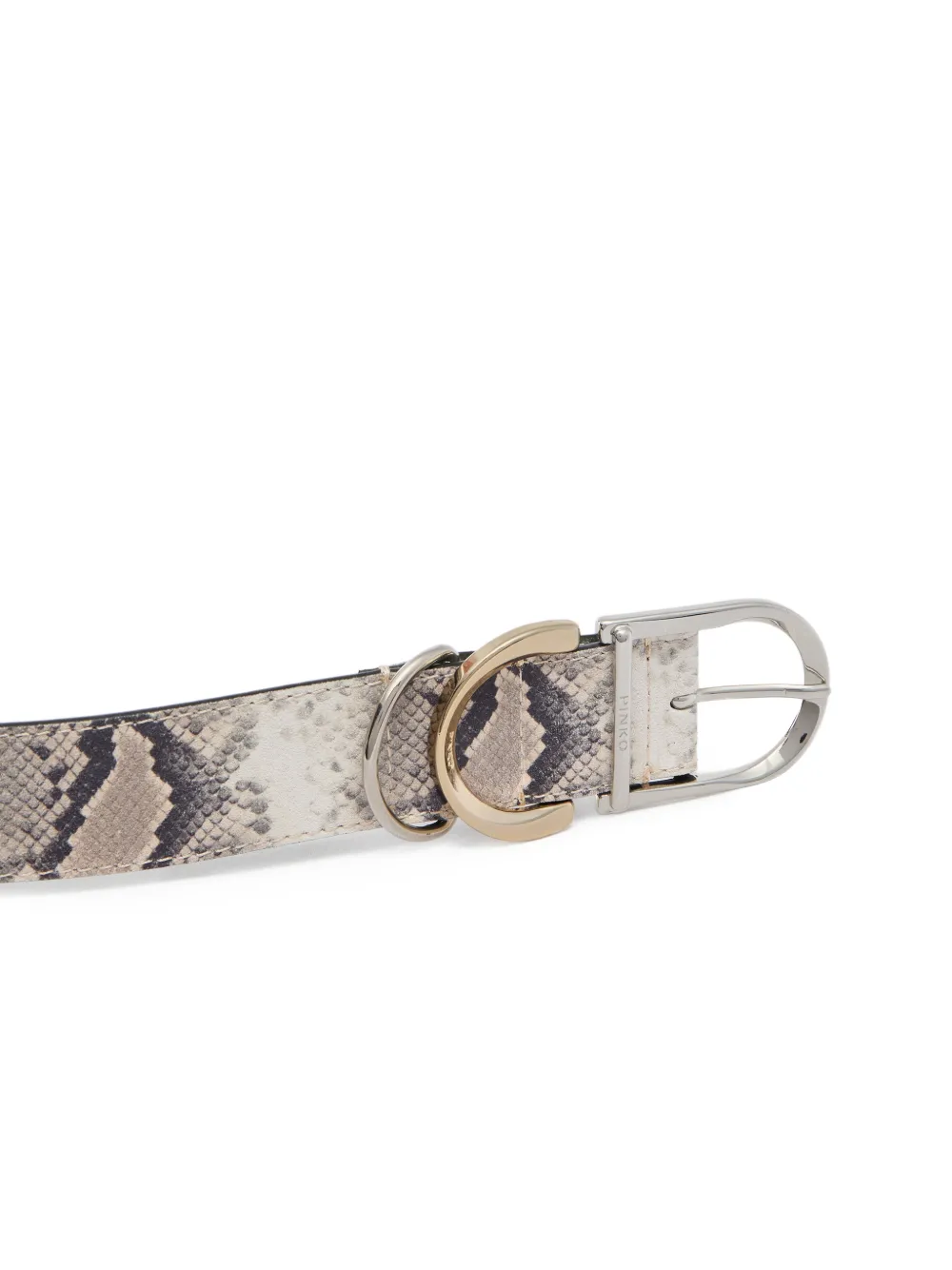 PINKO Gespriem met slangen-effect Beige