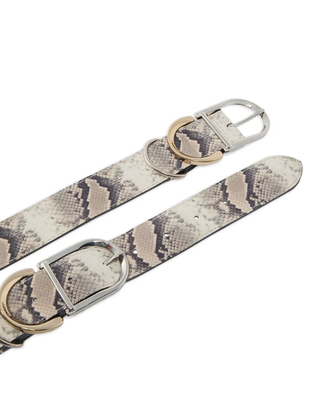PINKO Gespriem met slangen-effect Beige