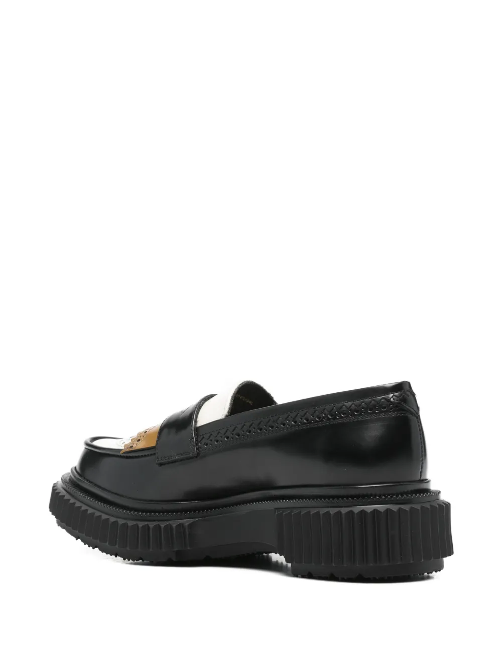 Adieu Platform Leather Loafers In Black