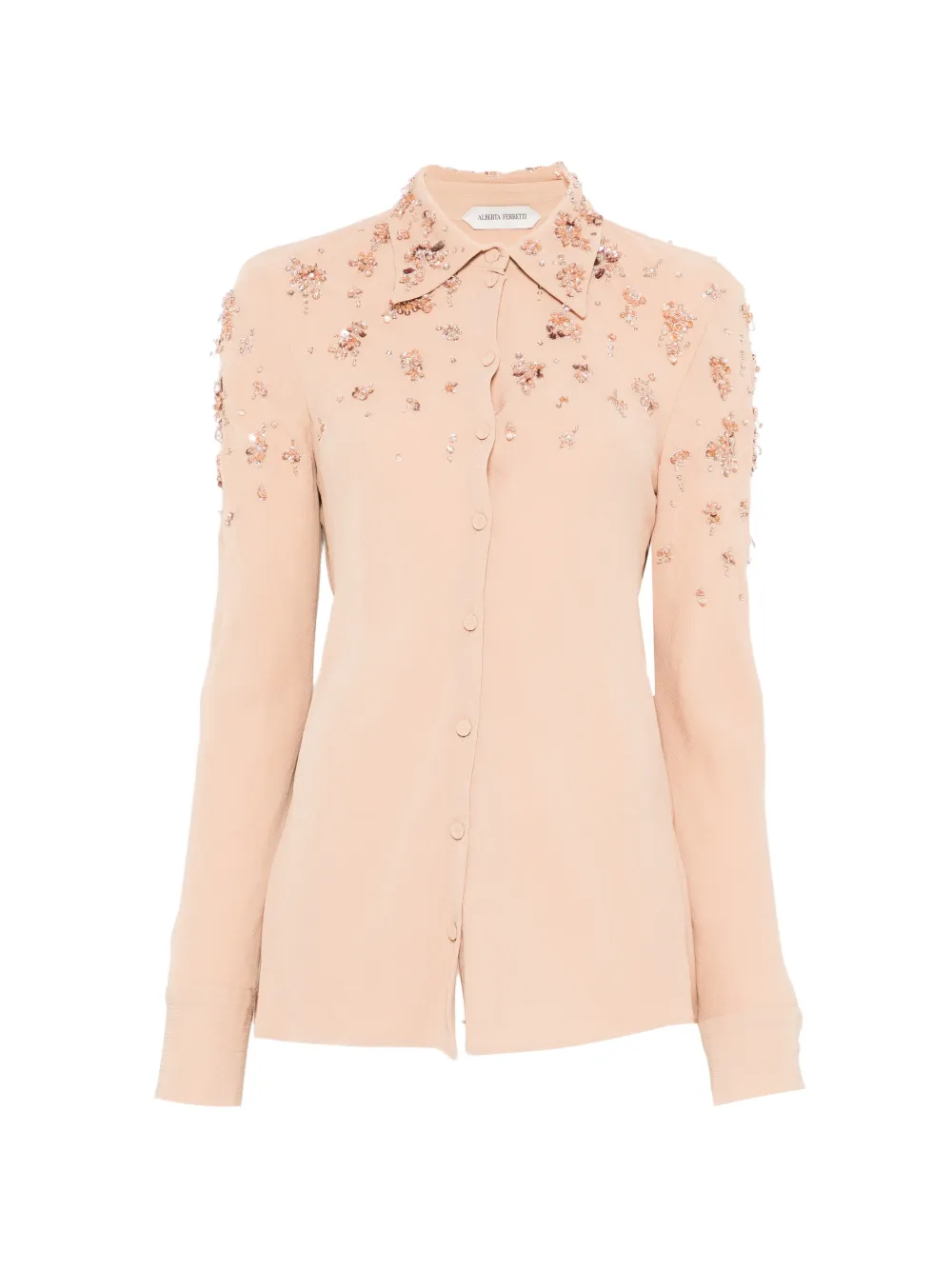 Alberta Ferretti Embellished Shirt In Pink