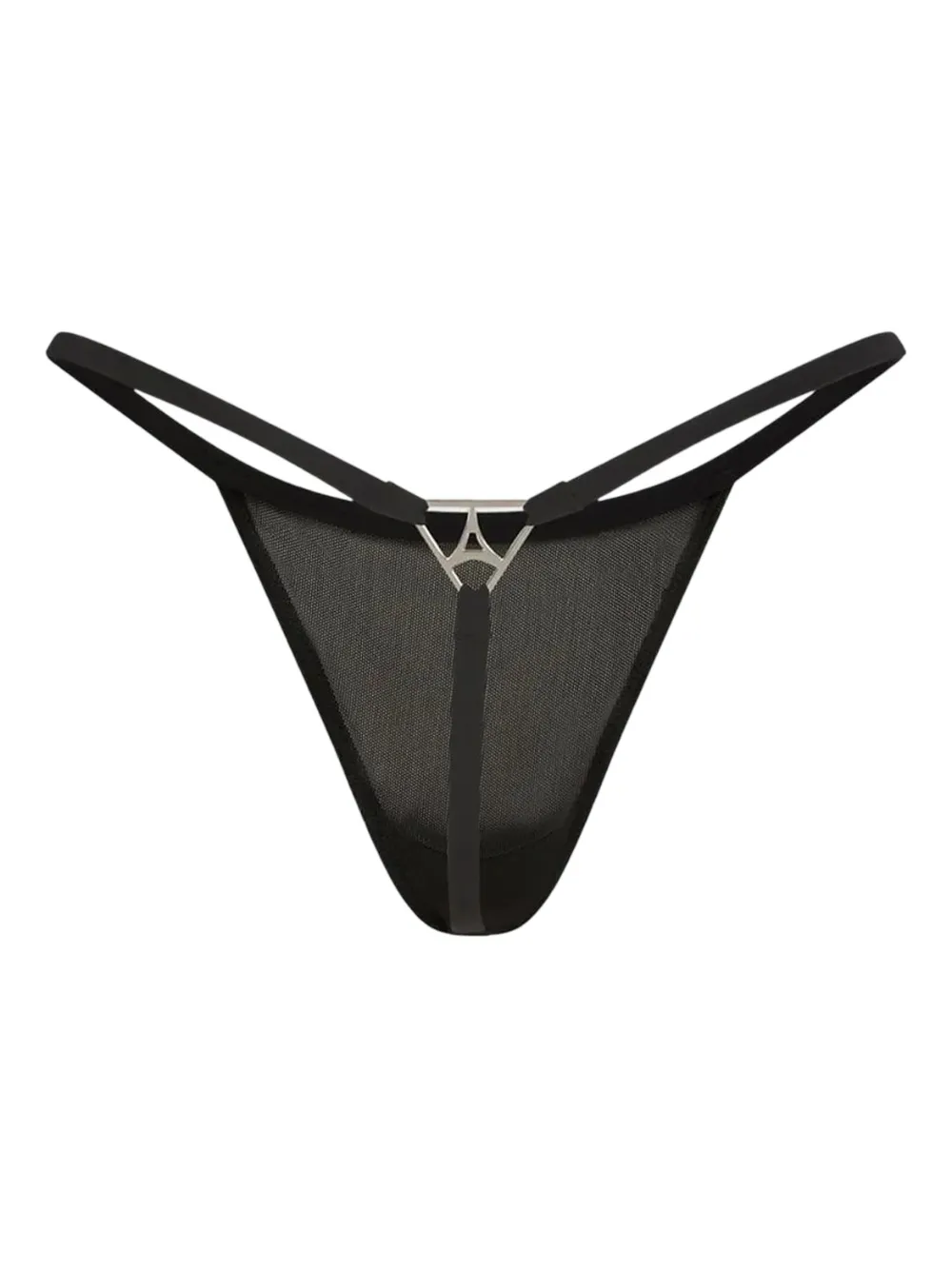 Manière De Voir mesh plaque thong - Zwart