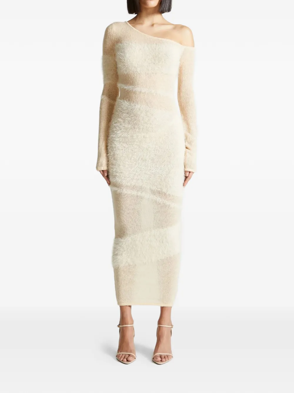 Manière De Voir knitted maxi dress - Beige