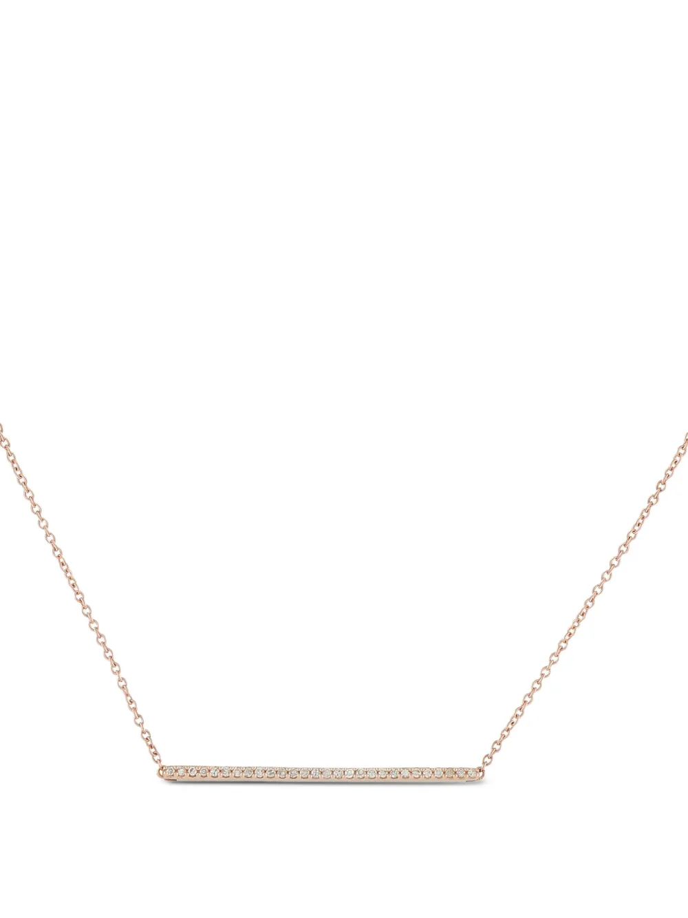 LB Exclusive 14K rose gold diamond bar necklace - Rosa