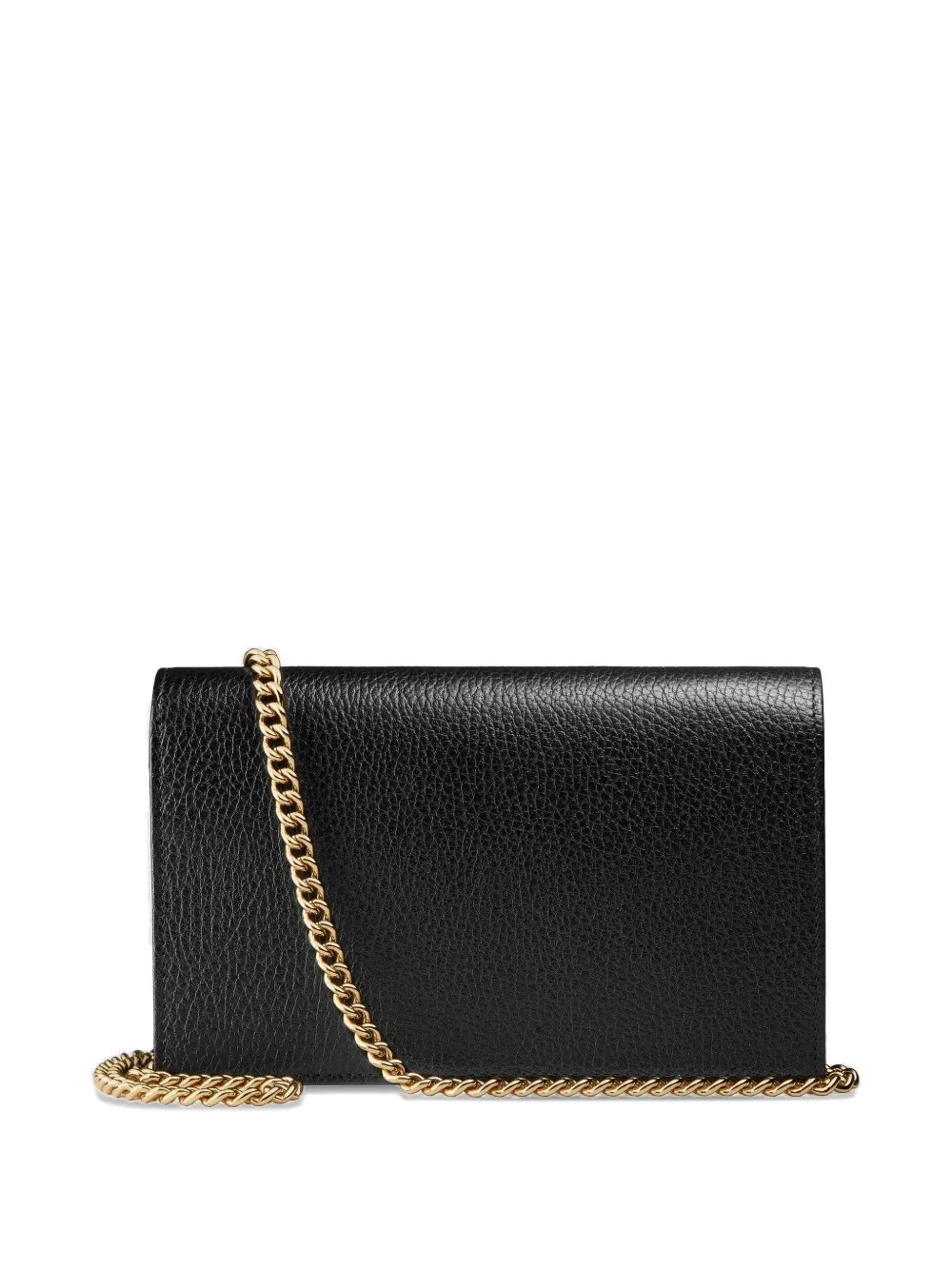 Gucci logo-plaque chain wallet - Zwart