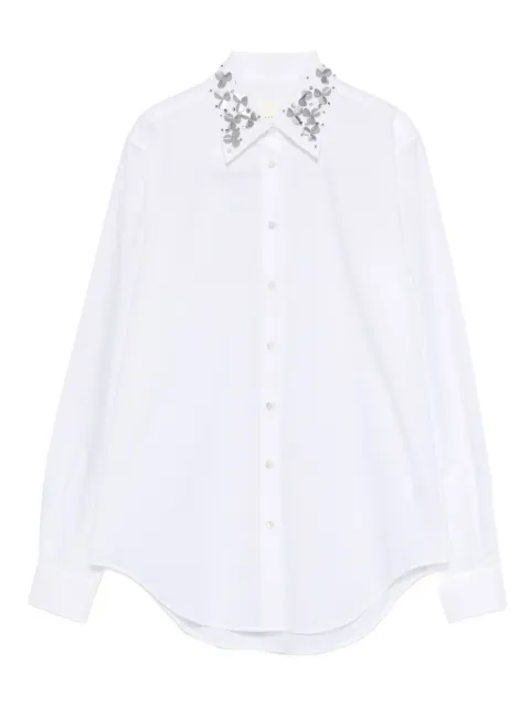 Xacus embellished-collar shirt