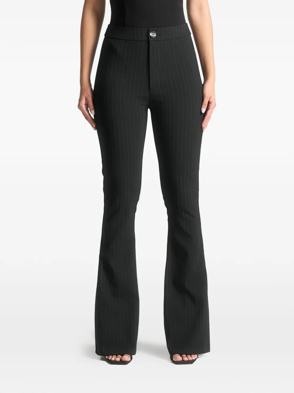 Manière De Voir pinstriped trousers - Zwart
