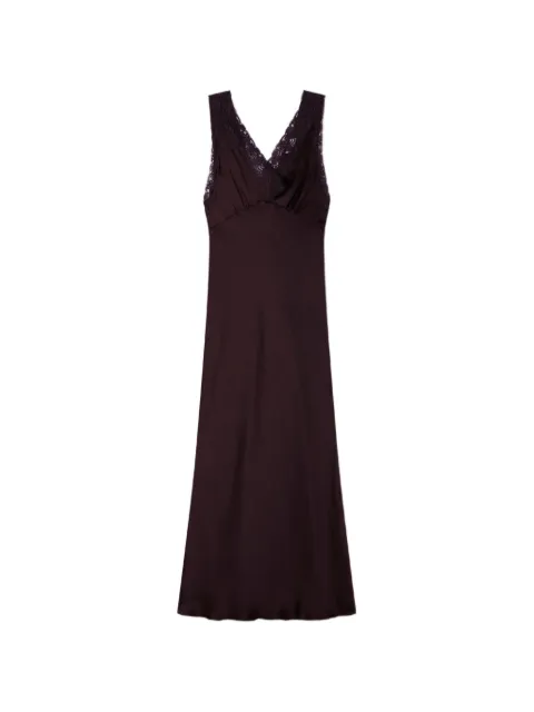 SANDRO lace V-neck maxi dress