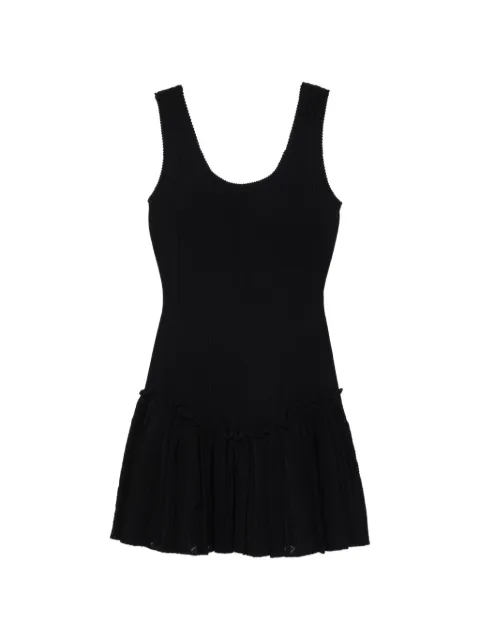 SANDRO ruffled knitted dress
