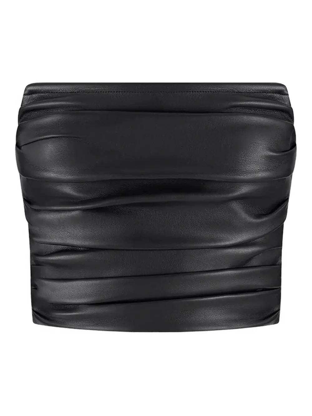 Manière De Voir pleated bandeau corset top - Nero