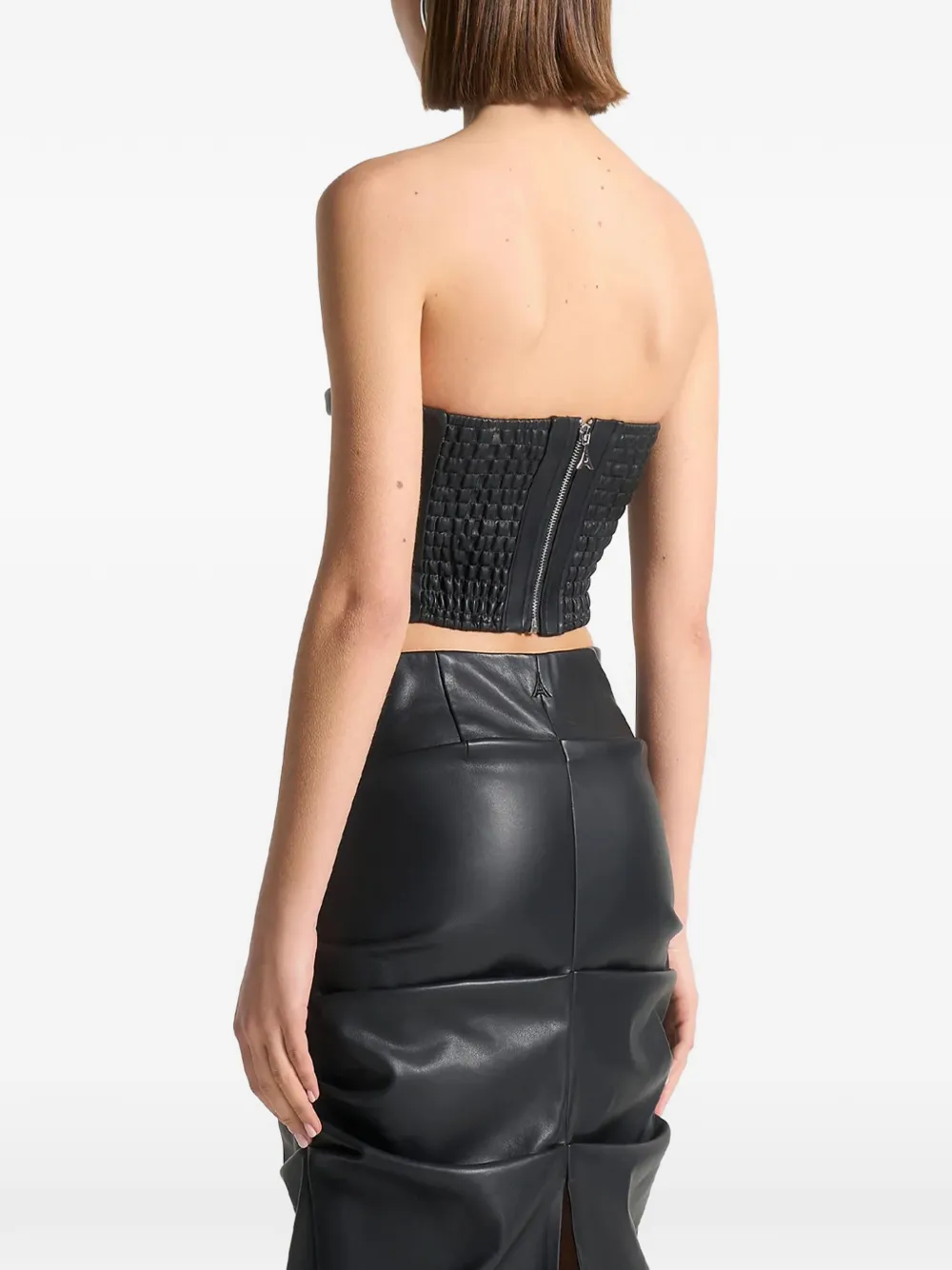 Pleated Bandeau Corset Top