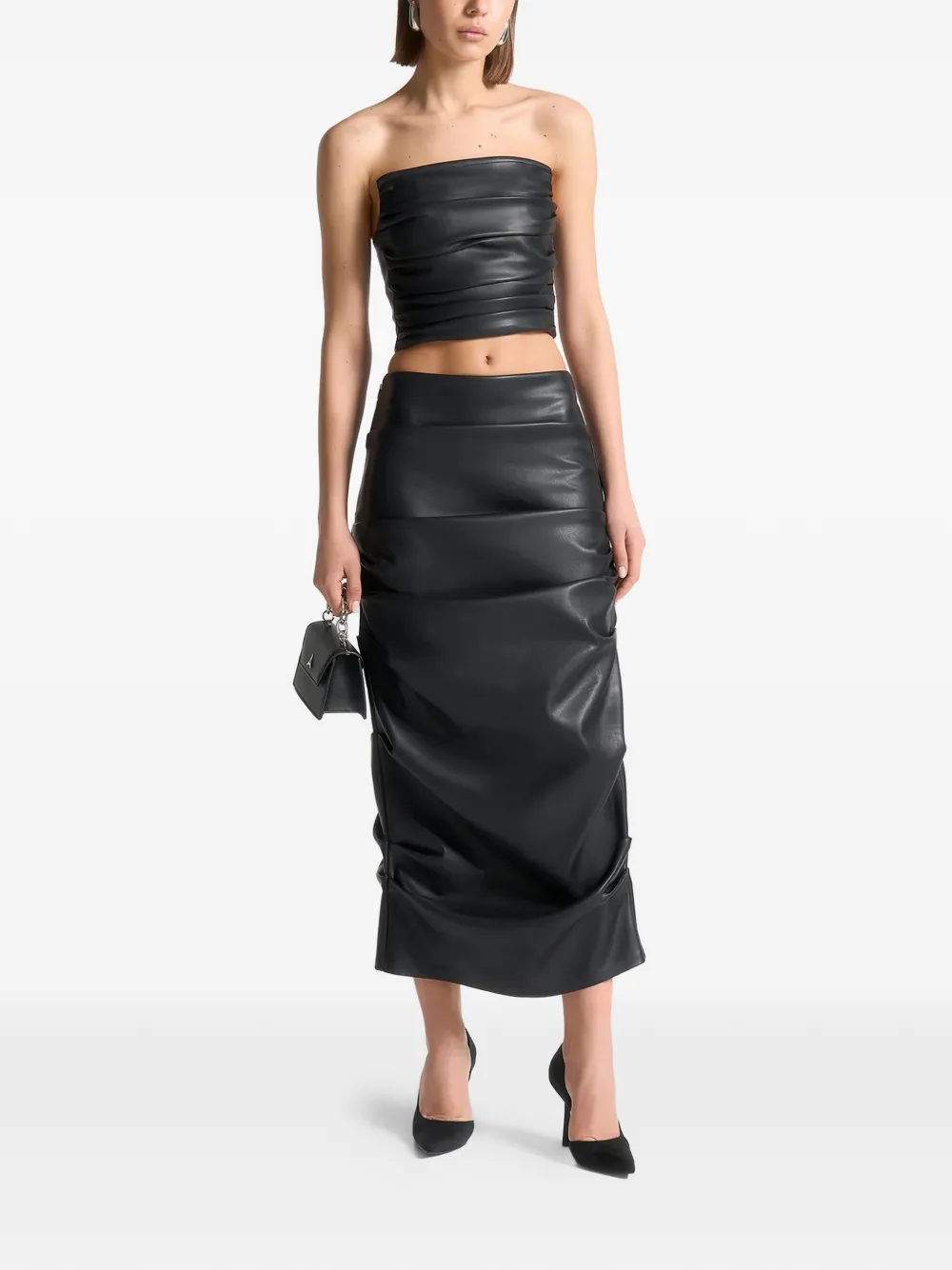 Pleated Bandeau Corset Top