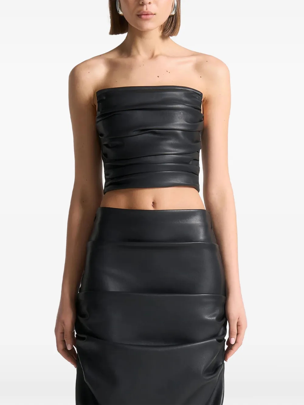 Pleated Bandeau Corset Top