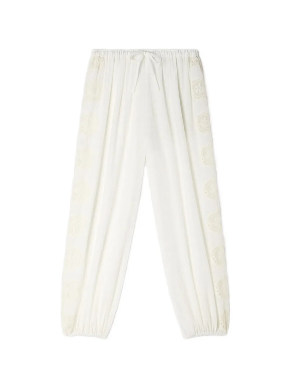 SANDRO Pantaloni Aya con dettaglio in pizzo - Bianco