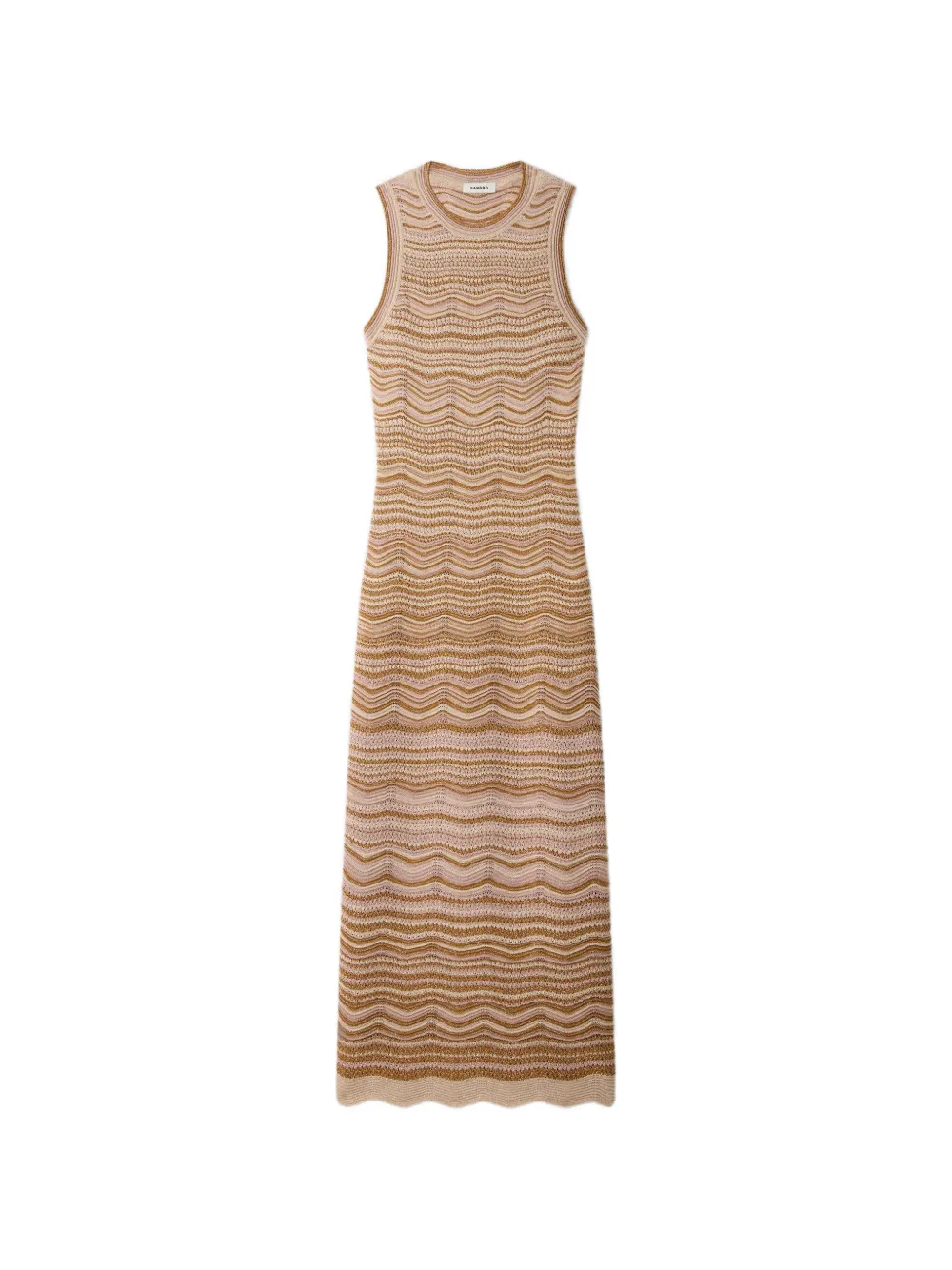 SANDRO sleeveless midi dress - Toni neutri