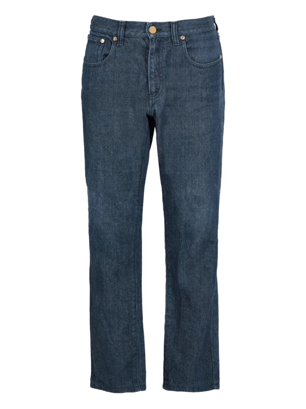 Giorgio Armani Pre-Owned logo-patch jeans | Blue | Image 1