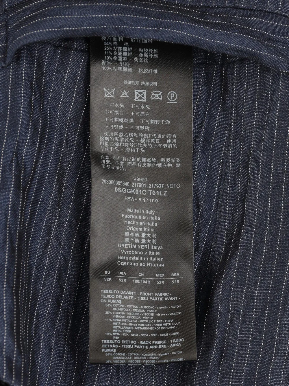 Pre-owned Giorgio Armani Striped-pattern Suit (set Of Three) In Blue