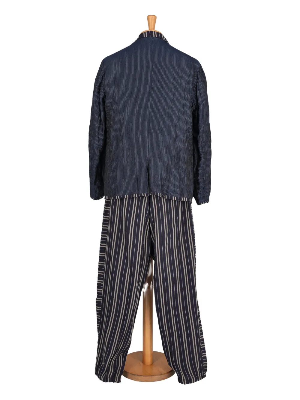 Pre-owned Giorgio Armani Striped-pattern Suit (set Of Three) In Blue