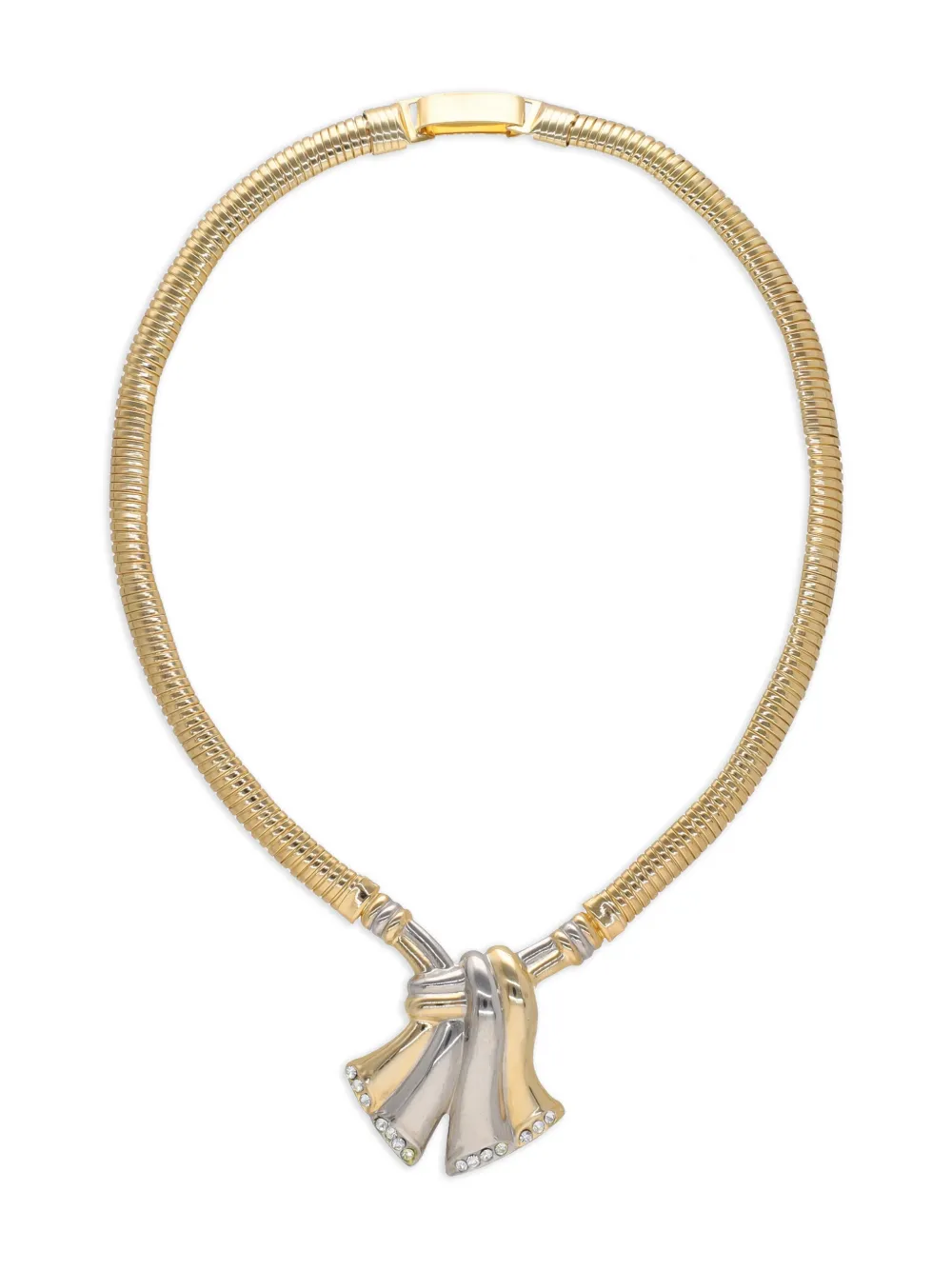 Ugo Correani Vintage bow-pendant necklace - Oro