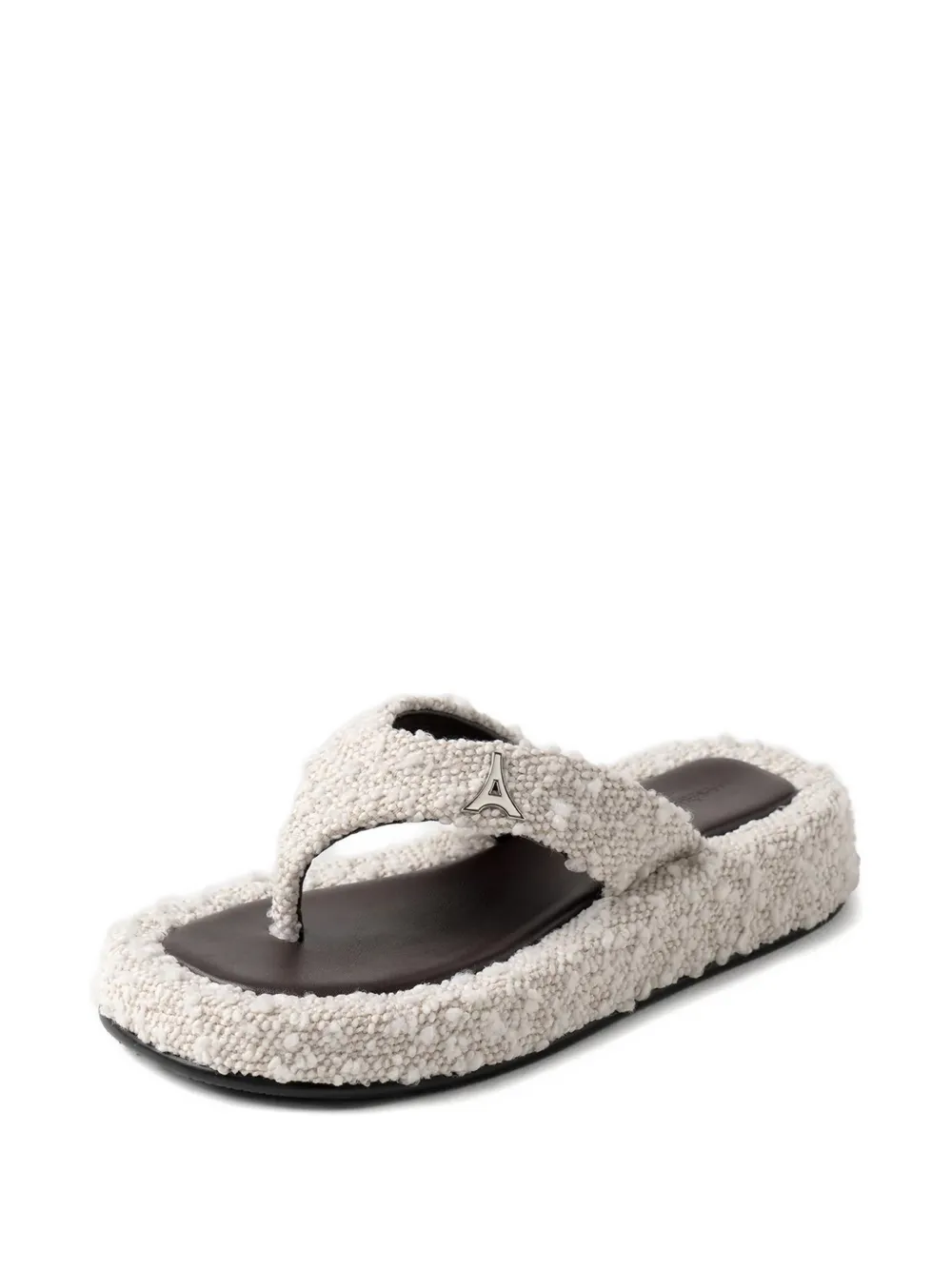 Manière De Voir 40mm Rosalie Boucle Plaque Flatform Sandal In Burgundy