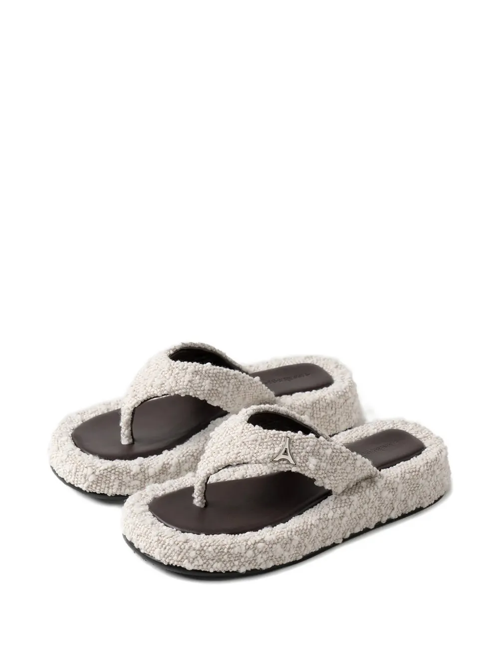 Manière De Voir 40mm Rosalie Boucle Plaque Flatform Sandal In Burgundy