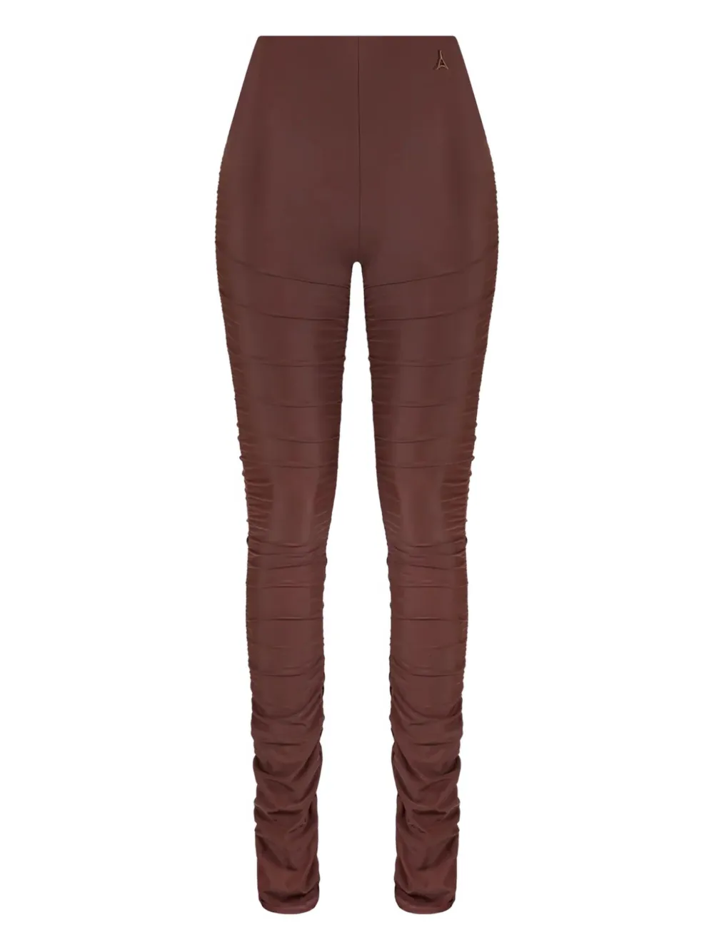 Manière De Voir ruched leggings - Marrone