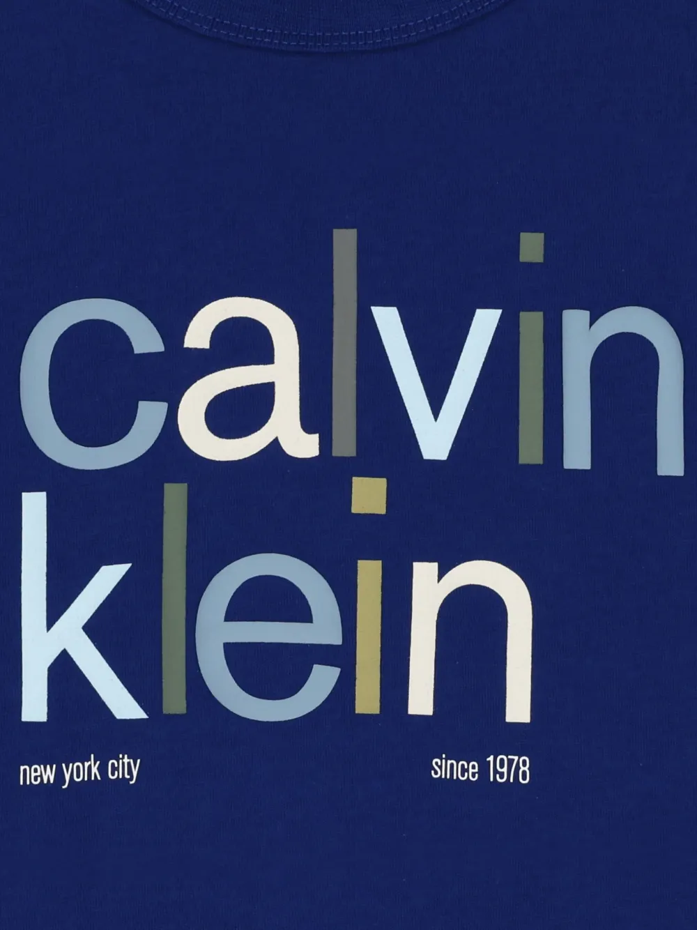 Calvin Klein Logo T-shirt In Blue