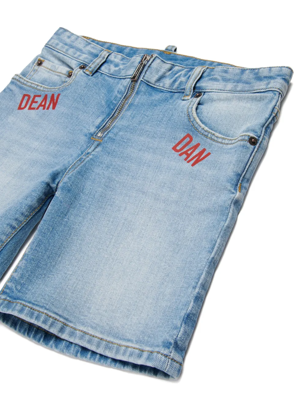  Dsquared2 Kids Zip Denim Shorts - Blue 