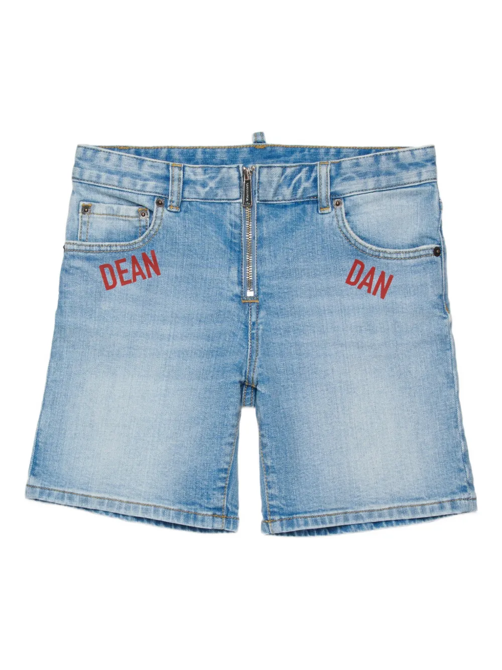 DSQUARED2 KIDS Shorts denim con zip - Blu