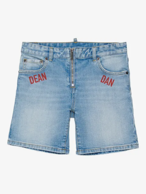DSQUARED2 KIDS zip denim shorts