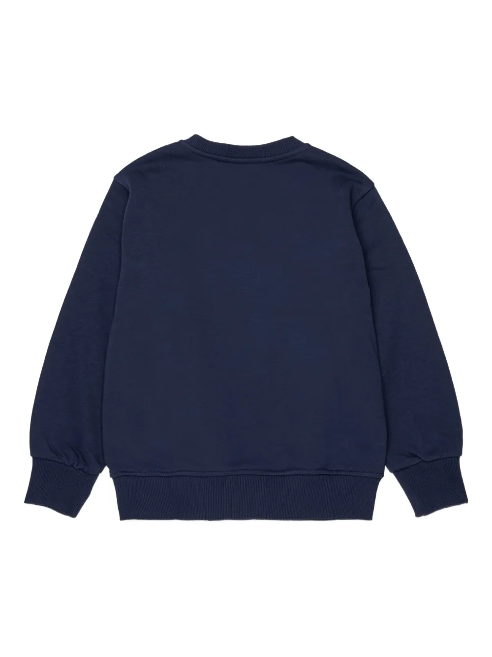 Diesel Kids Trui met logoprint en ronde hals Blauw