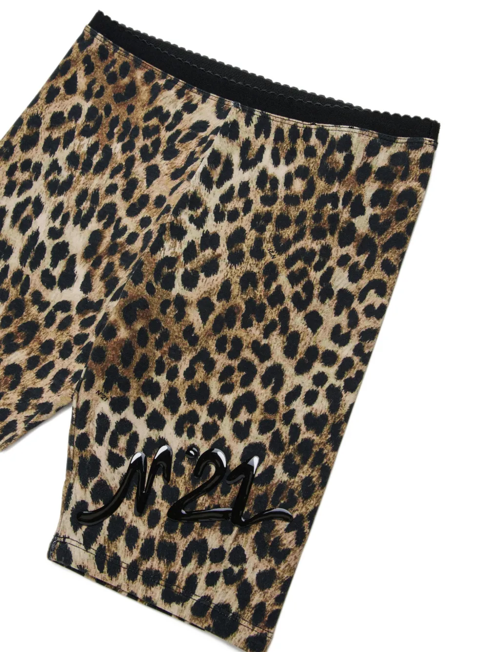 Leopard Print Logo Shorts