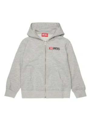 Stone Island Junior ジップアップ スウェットパーカー | グレー